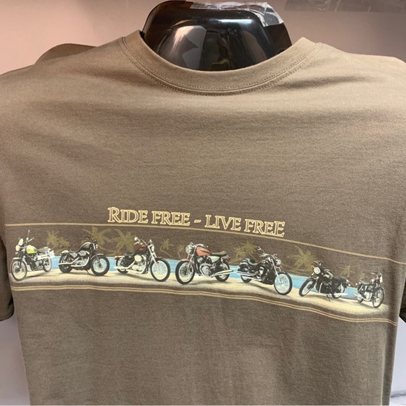 No Bad Days Other - No Bad Days Large Motorcycle Theme Casual Short Sleeve Shirt